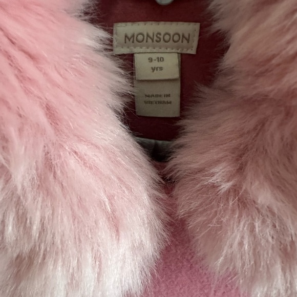 Monsoon Girls Dressy Swing Coat in Rose Size 9-10y in GREAT CONDITION - Picture 4 of 4